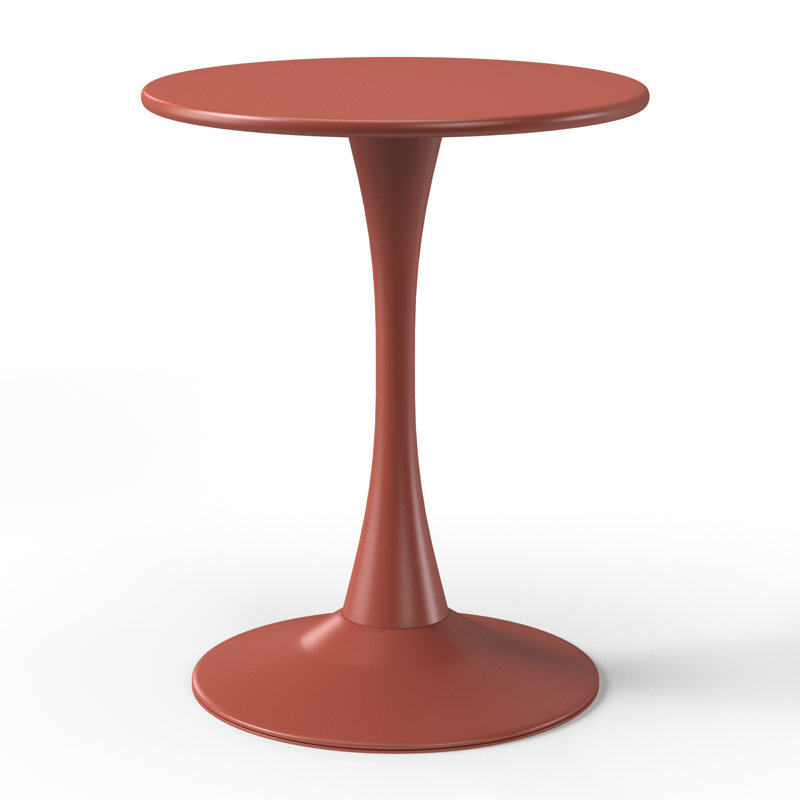 Outdoor Steel Dining Table, Red