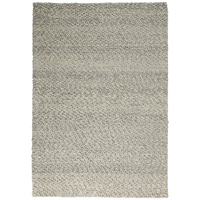 Riverstone Wool Area Rug in Gray/Ivory