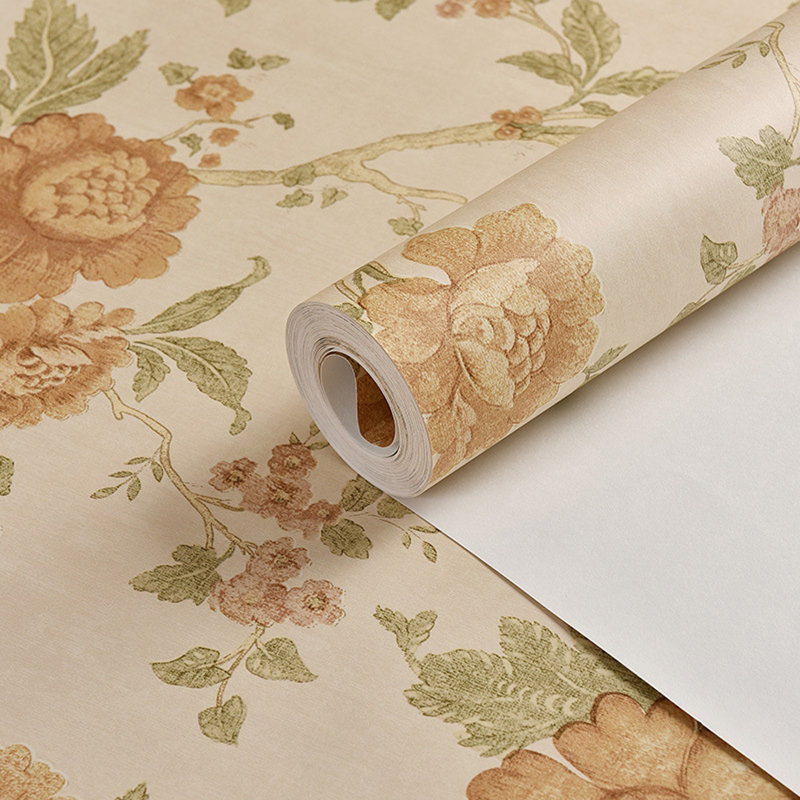 Fondren 10m x 53cm Semi-Gloss Wallpaper Roll, Light Yellow