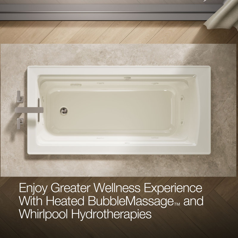 Archer® 66" x 32" Drop-in Whirlpool, Biscuit