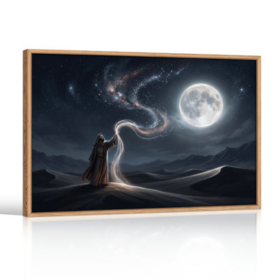 Moonlight Wizard Canvas Wall Art Oil Painting Print Set Of 1