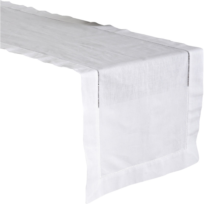 Chemin de table Gelder, Blanc, L 72 po x l 16 po