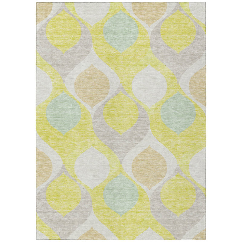 Tapis intérieur lavable vert menthe 10 'x 14' Ogee