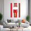 Art mural contemporain coloré superposé avec paillettes-420761757