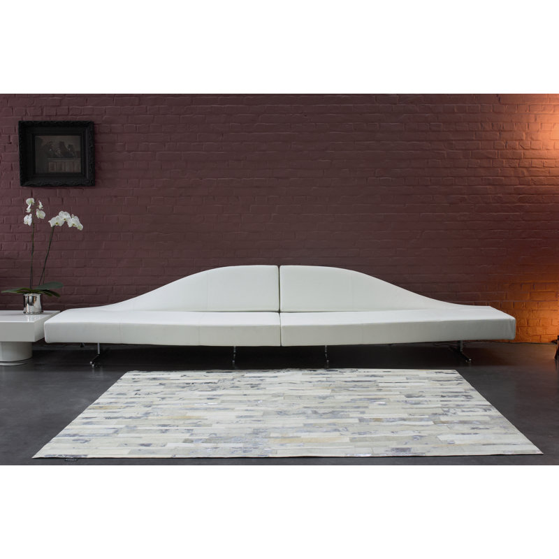 Tate Striped Cowhide Area Rug, Rectangle 170 x 240cm