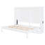 Lit escamotable double en blanc - peu encombrant, confortable avec support pour matelas pliable, lit pliant, lattes-2067099180-2067099181
