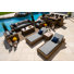 Malmo Collection In Gray 15 - Person Patio Conversation Set with Cushions