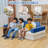 13PCS Modular Kids Play Couch, Toddler Couch With Washable Velvet Cover For Playroom, Sectional Toddler Play Sofa For Developing Imagination, Convertible Foam Climbing Sofa-782956084