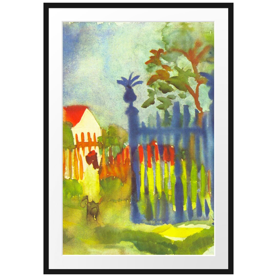 Gerahmtes Poster Garden Gate von August Macke