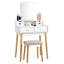 Ensemble coiffeuse avec tabouret et miroir Vercher