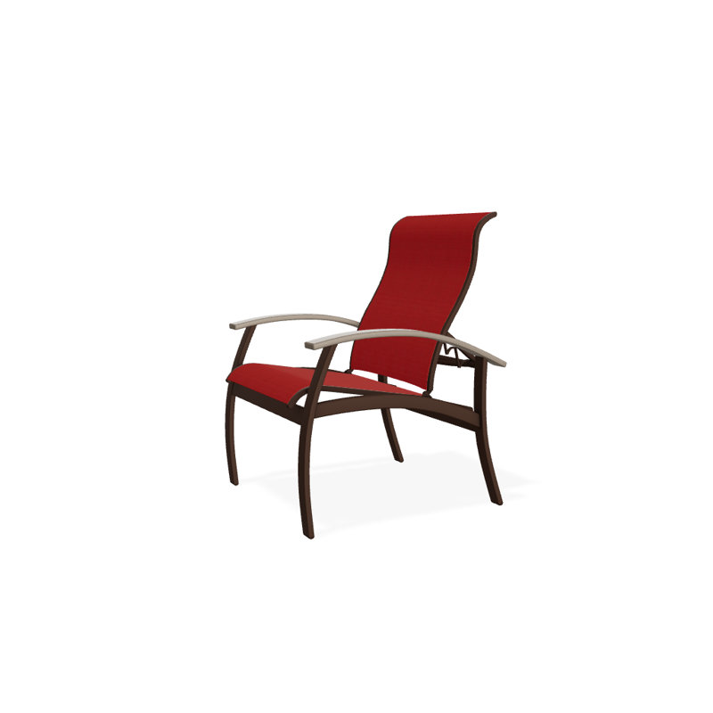 Chaise de patio Askar, Kona texturé, Désert, Rouge 1D Sunbrella®