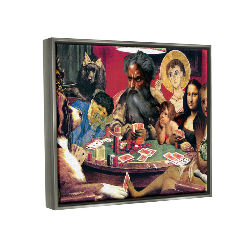 "Trinx", "Classiques rigolos" par Barry Kite, Cadre flottant gris lustré, H 25 po x l 31 po x P 1,7 po