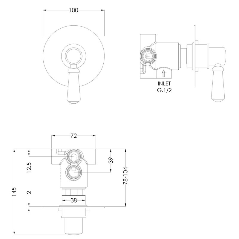 2/3/4 Way Diverter Shower Valve