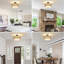 Plafonnier semi-encastré Christon Rattan LED