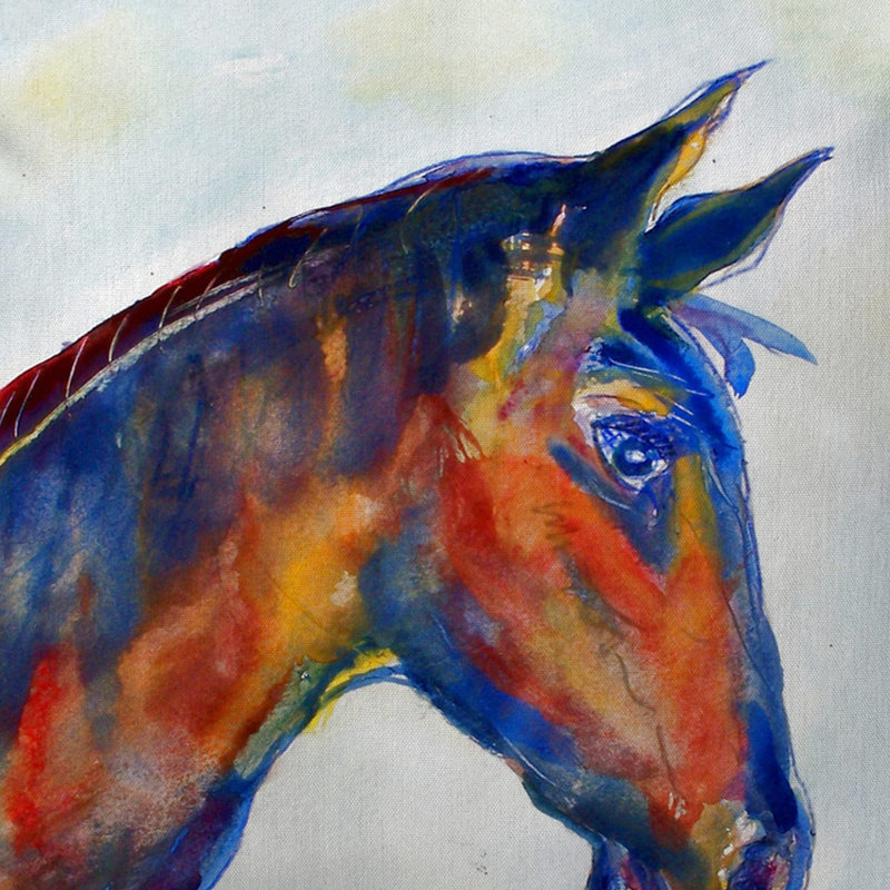 Horse Indoor/Outdoor Throw Pillow