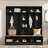 Wide Design Hall Tree With Storage Bench, Shoe Cabinet, Shelves And 8 Hooks-1359180934
