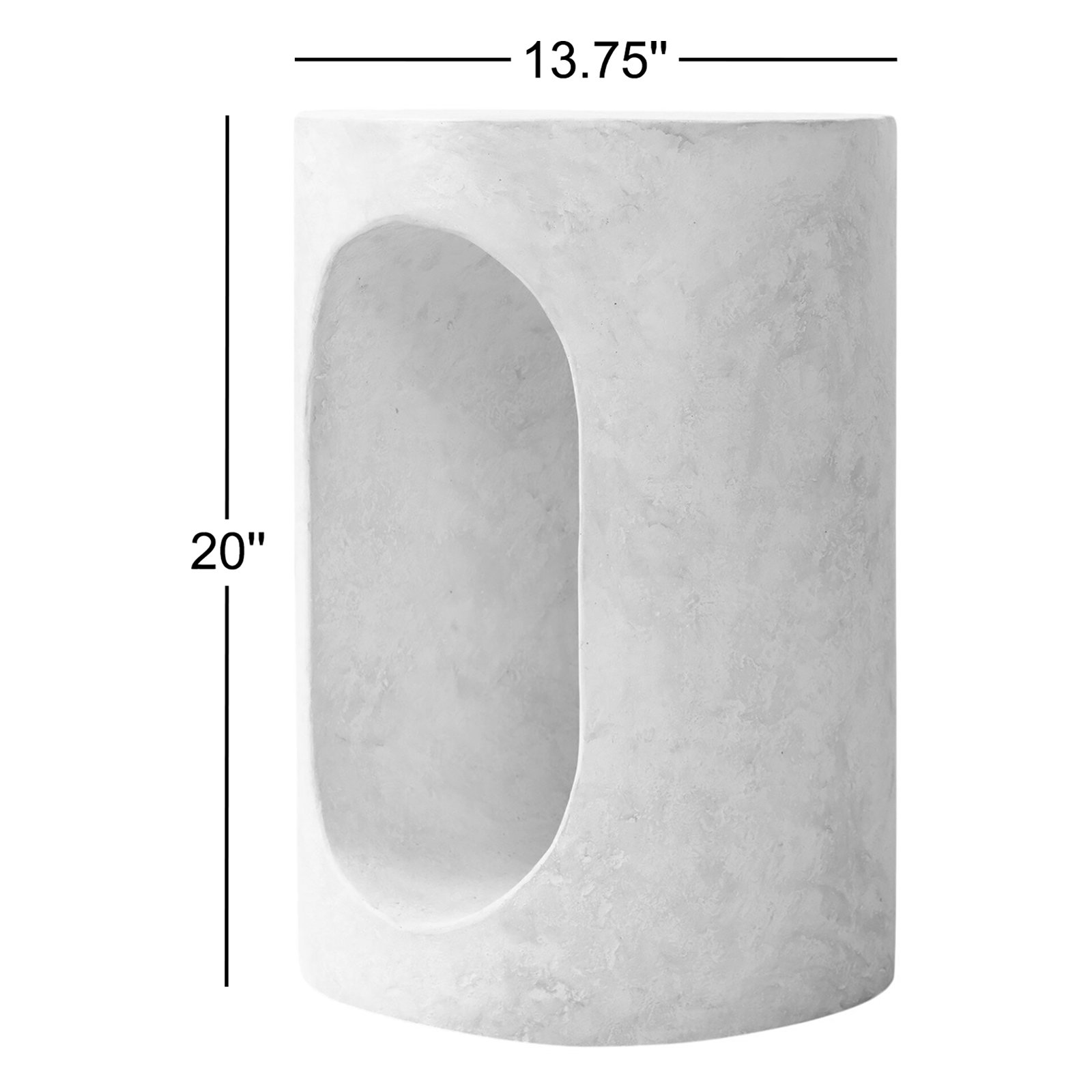 Mildura End Table, Distressed Graphite Concrete