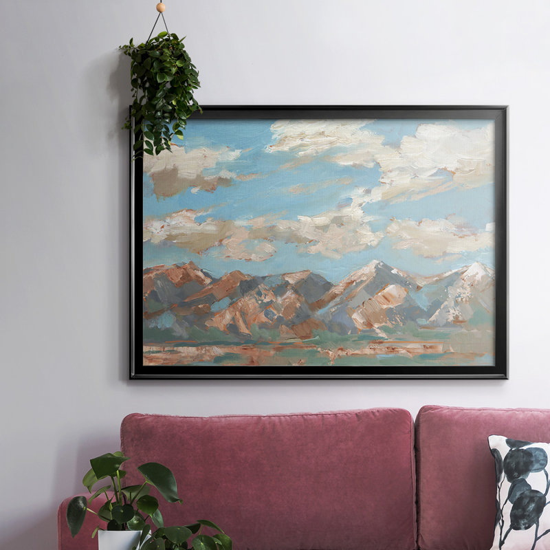 Pastel Western Vista I, reproduction d'art sur toile, H 26 po x l 38 po x P 1,5 po, Noir