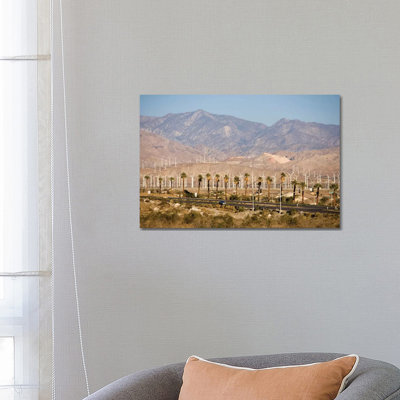 A Wind Farm In The San Gorgonio Mountain Pass II, Palm Springs, California by Jerry & Marcy Monkman - Wrapped Canvas Print