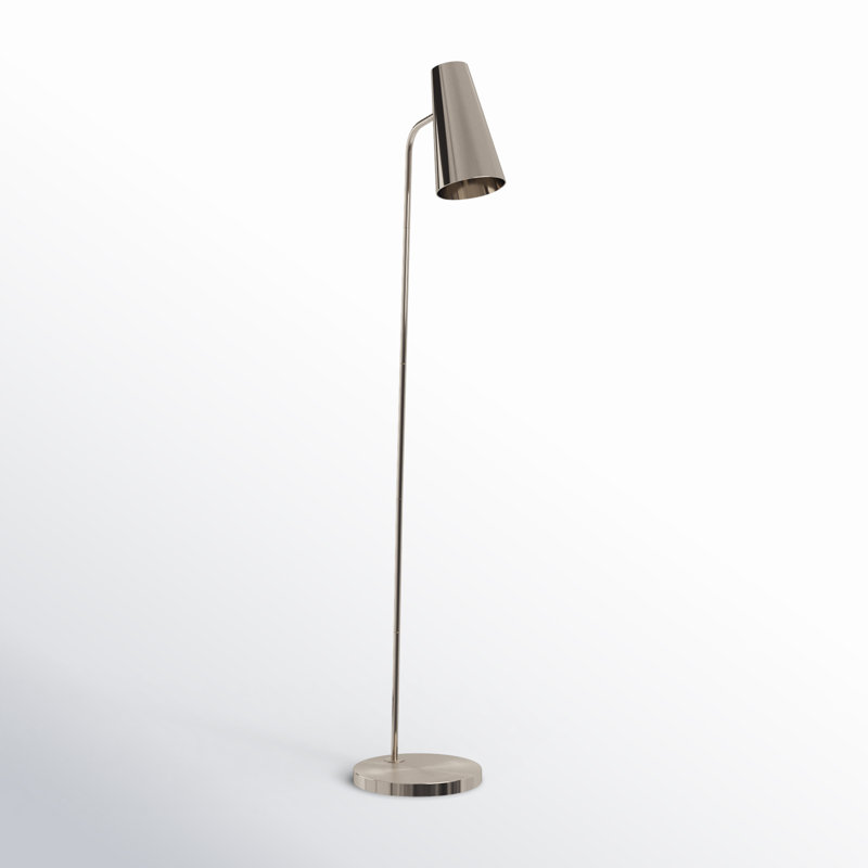 Lampe sur pied arquée 66 po Kelt, Nickel