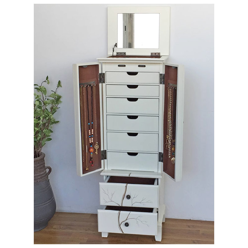 Armoire à bijoux multifonctionnelle de style américain