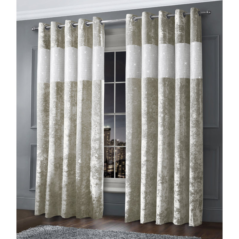 Adacia Curtain, Natural, 66cm Width x 72cm Drop
