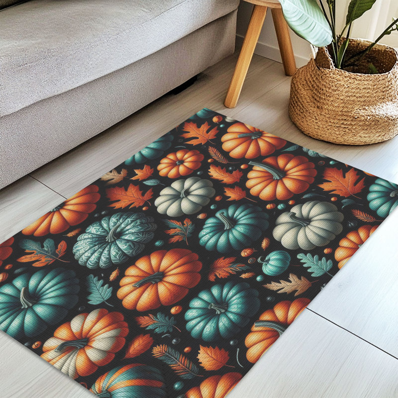Tapis tressé Patch of Fall, Rectangulaire 3 pi x 5 pi