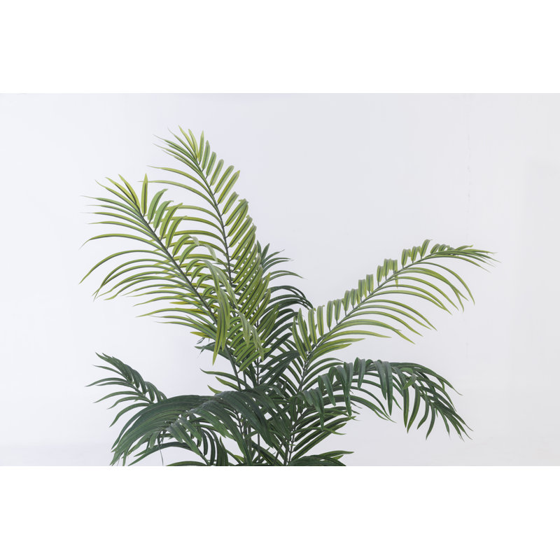 71" Artificial Faux Palm Tree in a Resin Planter | Fake  Palm Tree in a Modern Planter