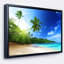 «Sunset Beach with Palm», reproduction de photo sur métal-820909815-820909817