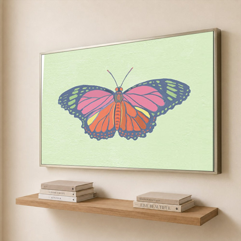 «Butterfly On Green» par Dan Meneely - impression sur toile