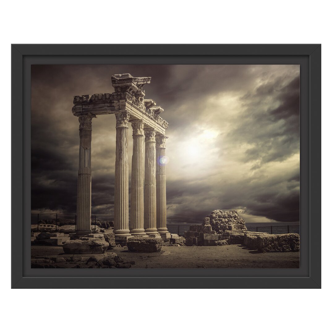 Gerahmtes Wandbild Apollon Tempel Ruine in Side