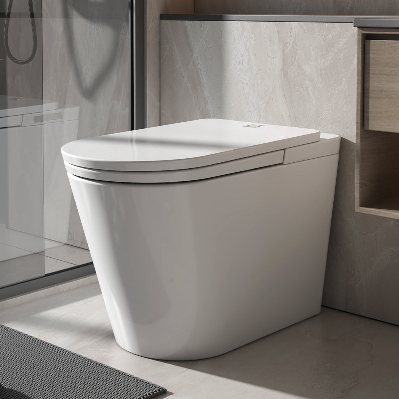 Smart Bidet Toilet With Heated Seat & Auto Flush, CUPC/UL-Certified Ceramic/ABS, Nano Aerated 1.34 GPF, Frequency Heating, 3D Wash Modes Hospital-Grade Hygiene