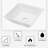 Ceramic Square Vessel Sink For Bathroom