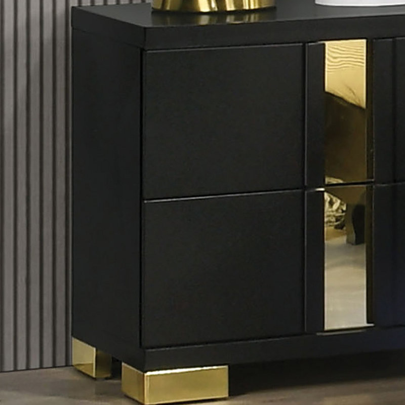 Table de chevet pour chambre à coucher, Noir