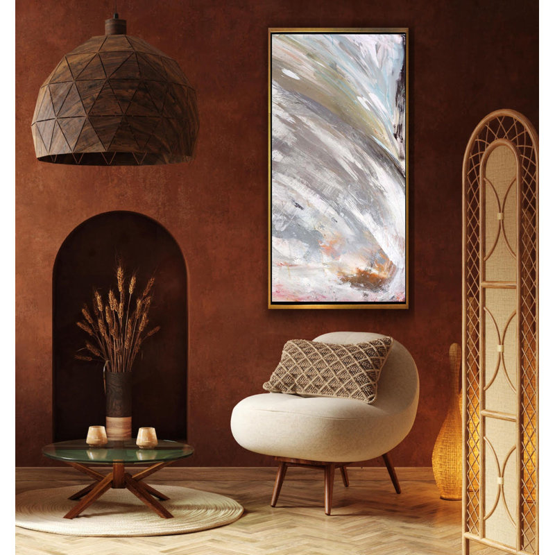OOLALA I - Unframed Print on Canvas, 48" H x 24" W x 1.5" D, Brown Framed Canvas