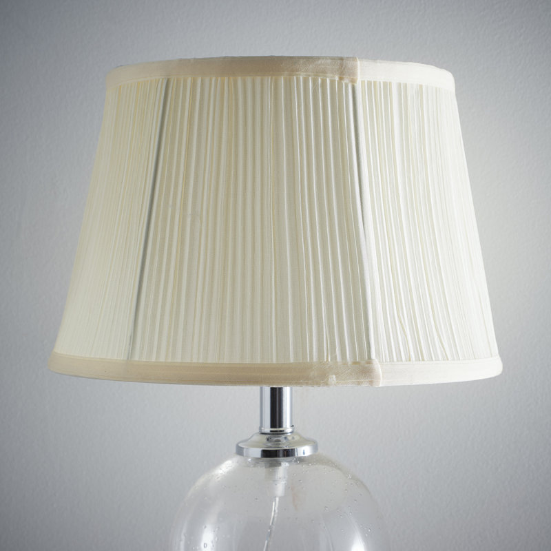 Faux Fur Empire Lamp Shade ( Uno ), Cream, 20cm H x 30cm W x 30cm D