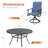 Atlasburg 6-Person Patio Dining Set with 53" Round Patio Dining Table and 6 Swivel PVC-coated polyester Dining Chairs-47873406