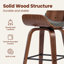 Tabouret de comptoir pivotant en bois cintré Mid-Century-133656765