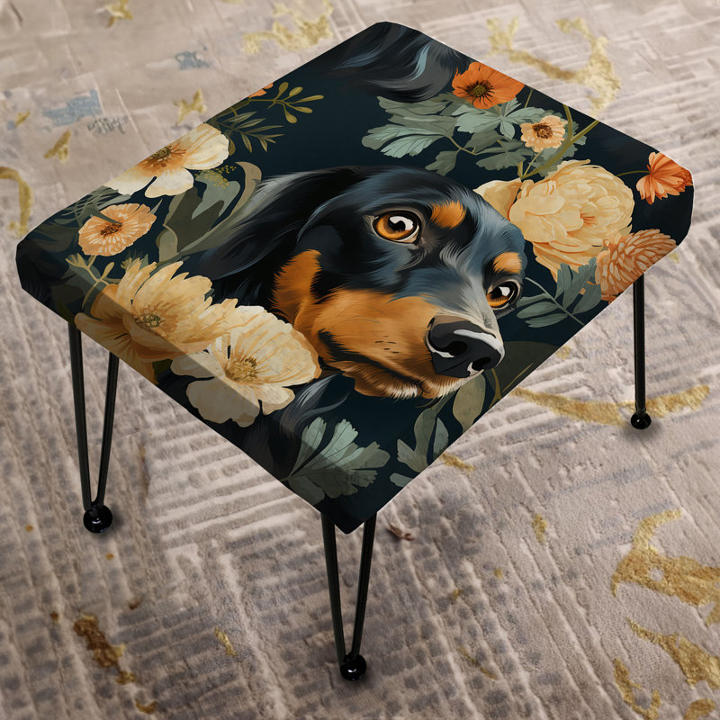Meara - Repose-pieds rectangulaire imprimé animal