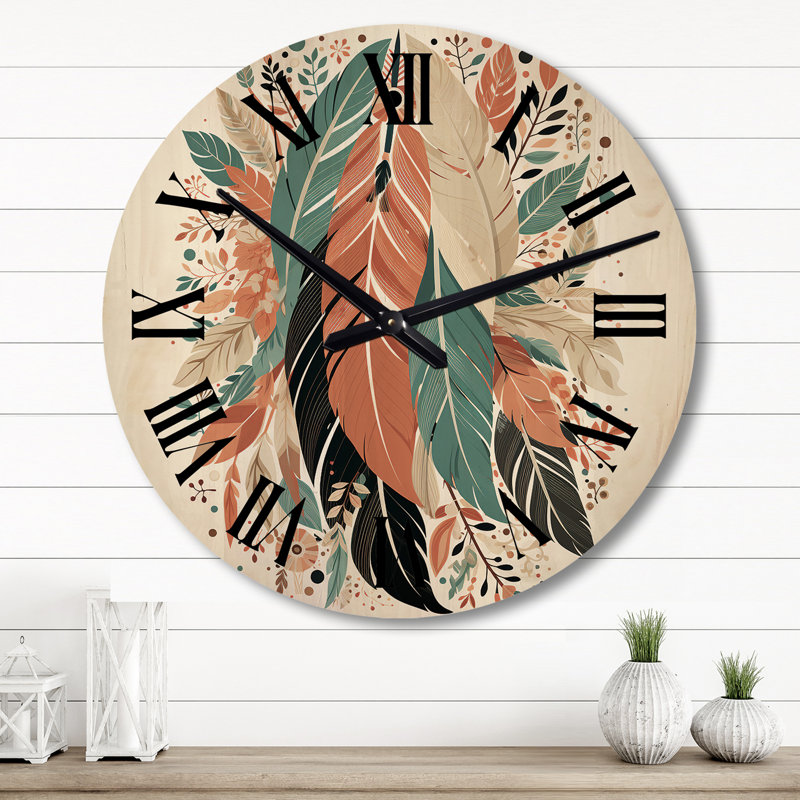 Horloge murale en bois massif Marjan, Grand