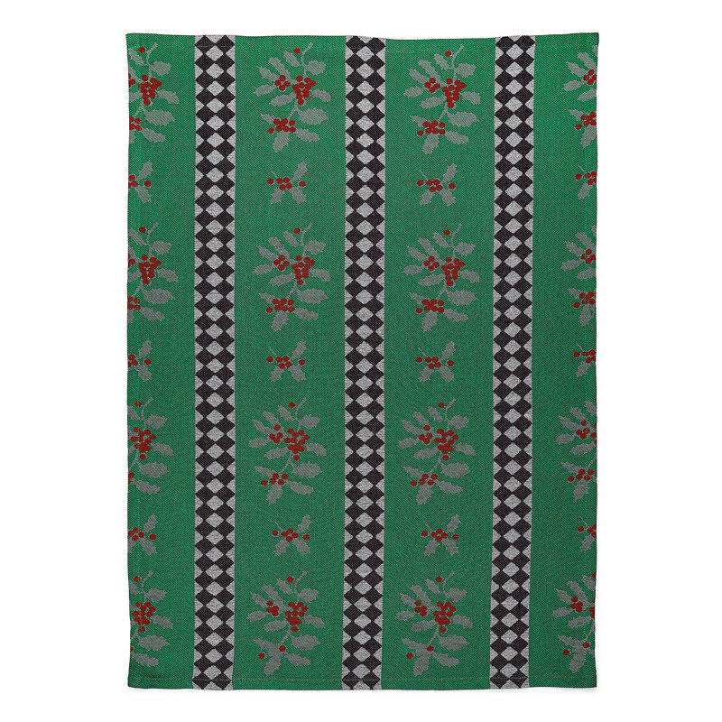 Holly and Holiday Tree Jacquard Dish Towels