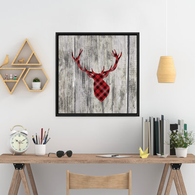 Impression sur bois et cerf sur toile