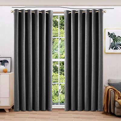 Ayhem Microfiber / Microsuede Blackout Curtain Pair