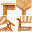 Garden Dining Set Folding 5 pcs Brown Solid Acacia Wood