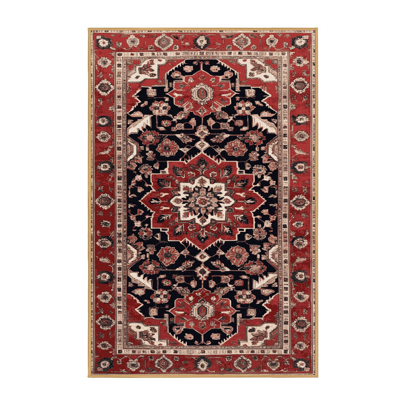 Tapis brun lavable à la machine, Rectangle 7 pi x 9 pi