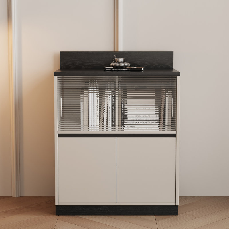 Cabinet indépendant avec coffres en verre à persiennes