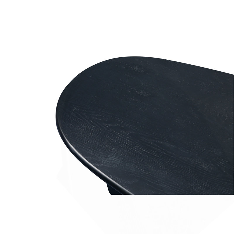 51'' Tapered Tabletop Coffee Table, Antique Black