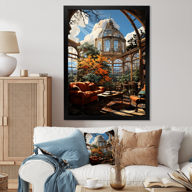 Ceaira " Libraries Literary Haven V ", 44" H x 34" W x 1.5" D, Black Picture Frame