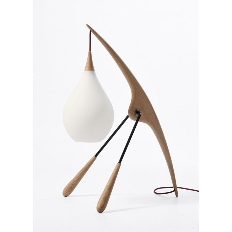 Phasme Arched Table Lamp, Natural Oak