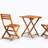 3-Piece Eucalyptus Bistro Set, Square, Natural Oil